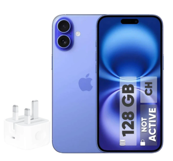 گوشی موبایل اپل مدل iPhone 16 CH دو سیم کارت ظرفیت 128 گیگابایت و رم 8 گیگابایت - به همراه شارژر 20 وات اپل