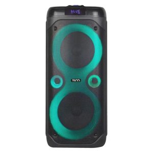 اسپیکر بلوتوثی قابل حمل تسکو مدل TS 1905، مدت زمان پخش 3 ساعت، نسخه بلوتوث 5، منبع انرژی باتری لیتیومی، مدت زمان شارژ شدن 8 ساعت، همراه با ریموت کنترل، آداپتور، میکروفون بی سیم، درگاه ارتباطی شامل USB، AUX، قابلیت KARAOKE، TWS، ضبط صدا